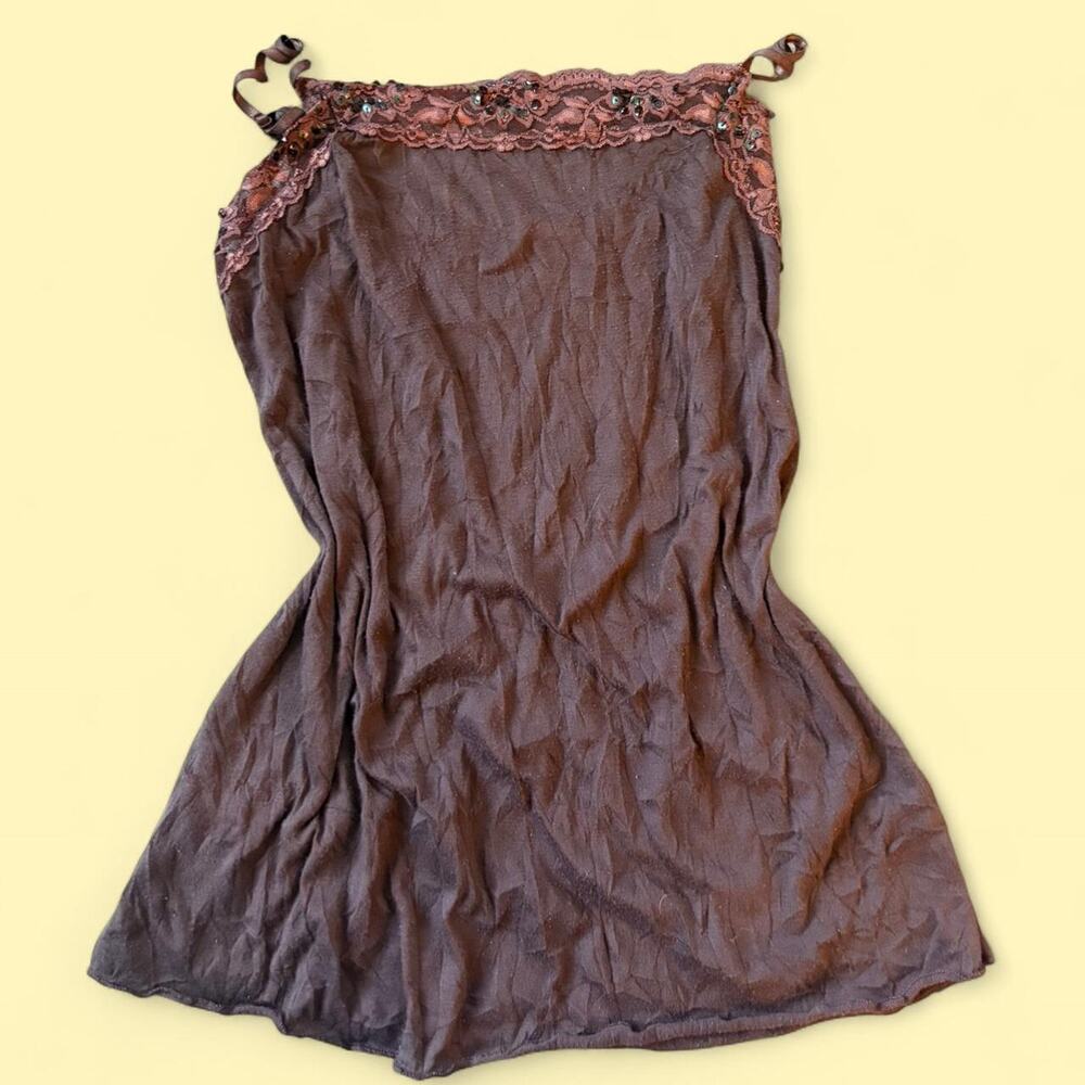 Vol. 1 Brown Sequin Lace Cami - Size M